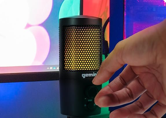 Gemini Sound GSM-100 USB condenser microphone for streaming and podcasting — cardioid pickup, RGB lighting, USB-C plug-and-play - Image 8