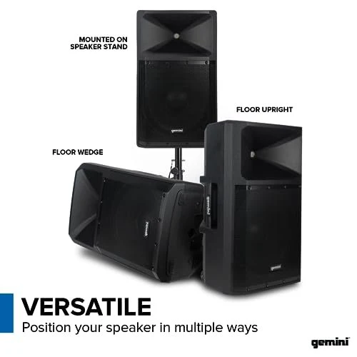 Gemini Sound GSP-2200 15" powered Bluetooth PA speaker — 500W peak, 250W RMS, 15" woofer - Image 4