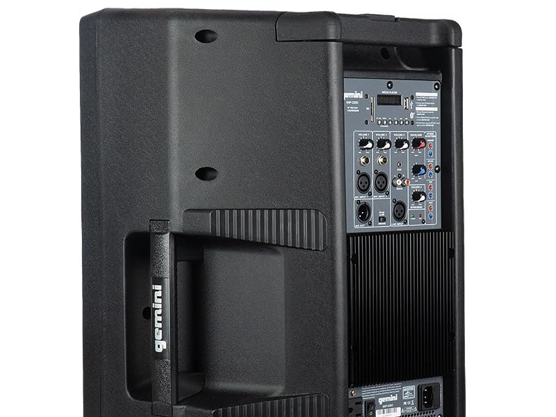 Gemini Sound GSP-2200 15" powered Bluetooth PA speaker — 500W peak, 250W RMS, 15" woofer - Image 7