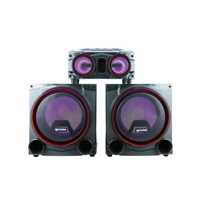Gemini Sound GSYS-4000 home party stereo system with dual 12" woofers and LED lighting — 4000W peak, Bluetooth, built-in media player - Image 2