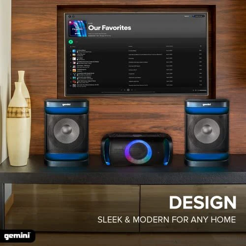 Gemini Sound GSYS-4800 home stereo party system — 160W peak, dual 12" subwoofers, Bluetooth and LED lighting - Image 5