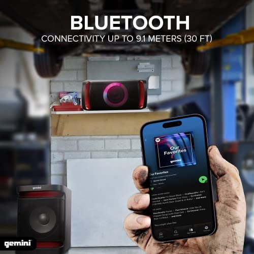 Gemini Sound GSYS-4800 home stereo party system — 160W peak, dual 12" subwoofers, Bluetooth and LED lighting - Image 6