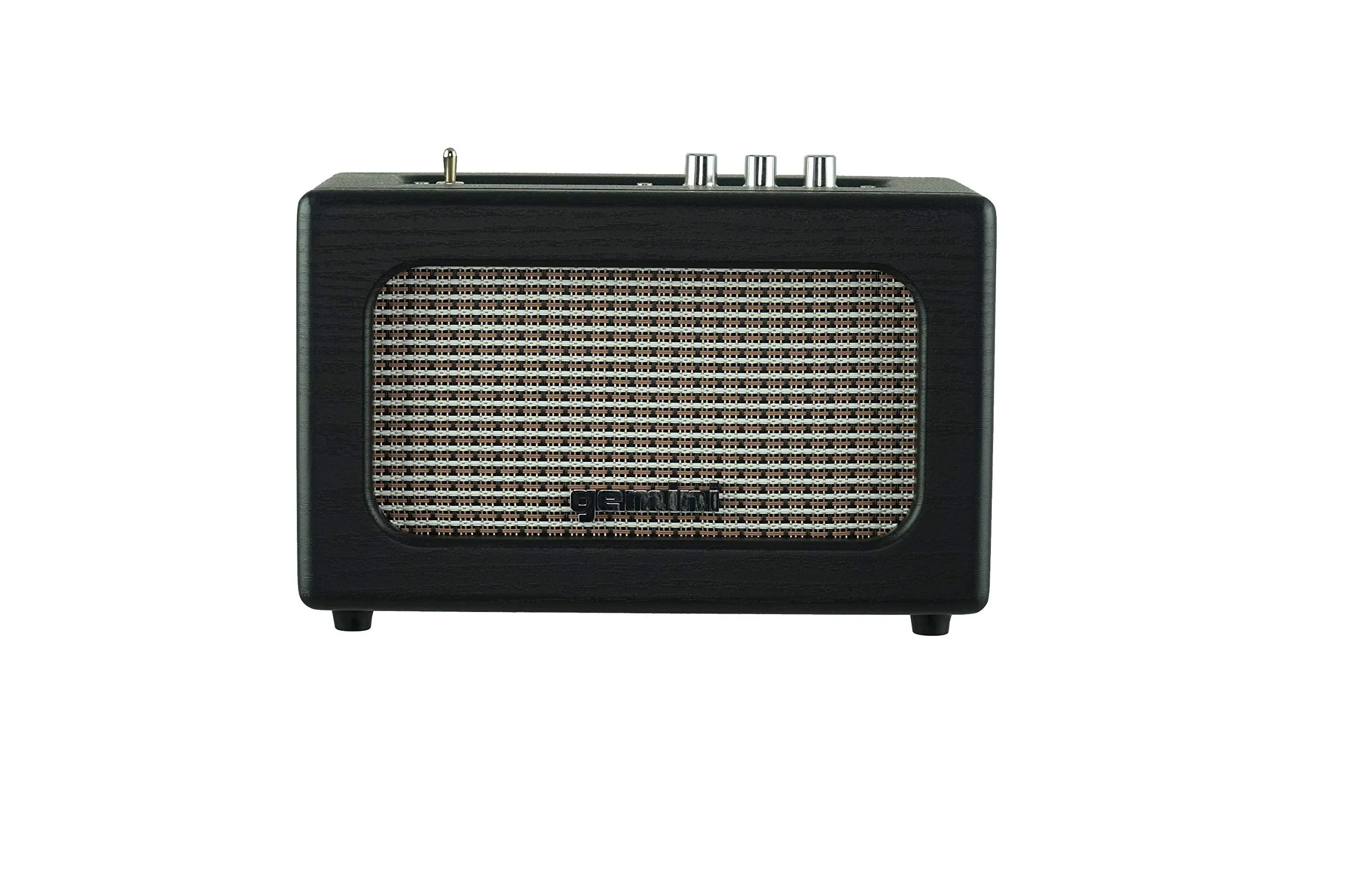 Gemini Sound GTR-100 portable retro Bluetooth speaker — 30W peak, dual 3" woofers, 8-hr battery - Image 3