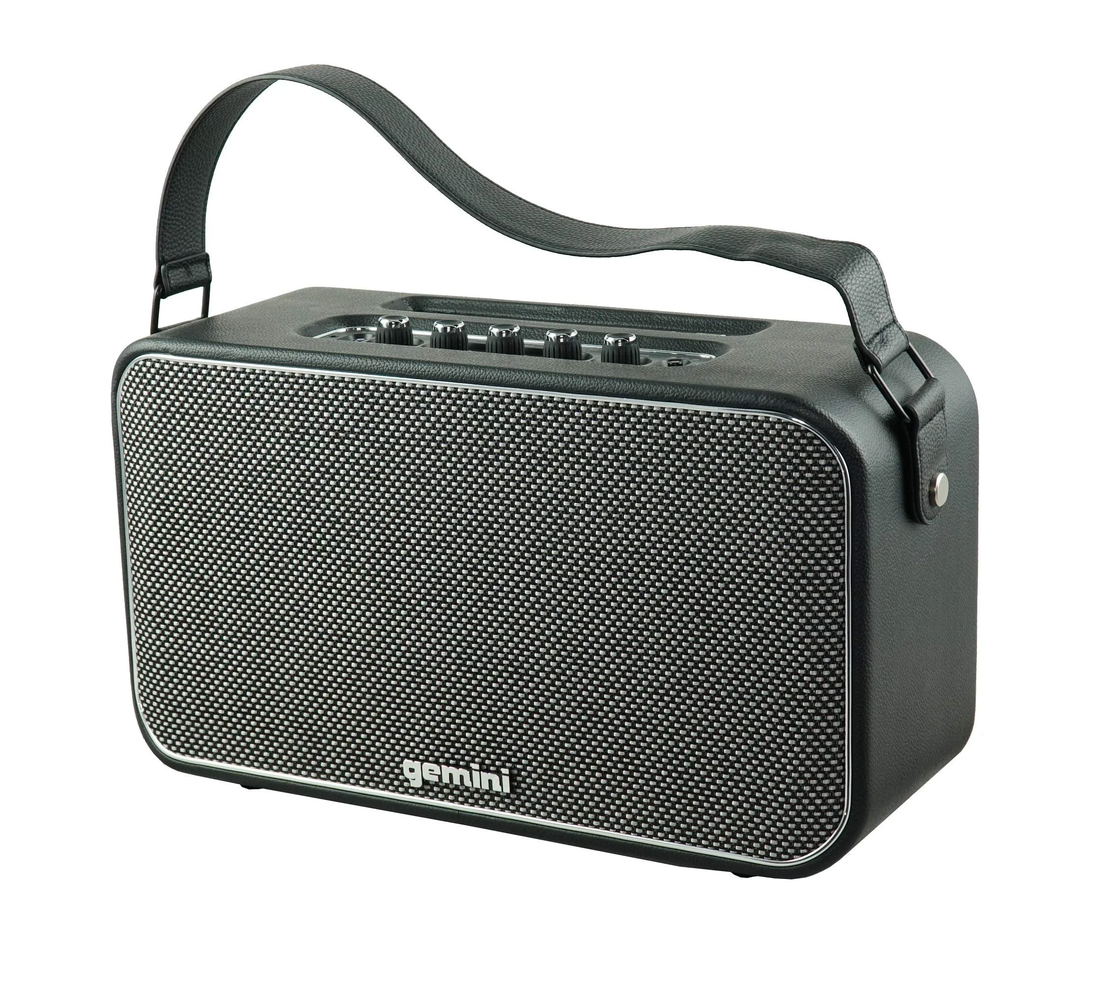 Gemini Sound GTR-400 portable retro Bluetooth speaker and guitar amp — 90W peak, dual 4.5" woofers, 10-hr battery - Image 2