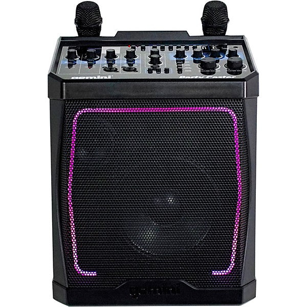 Gemini Sound KP-800PRO karaoke PA speaker with wireless mics — 200W peak, 8" woofer, 2 UHF wireless mics included - Image 2