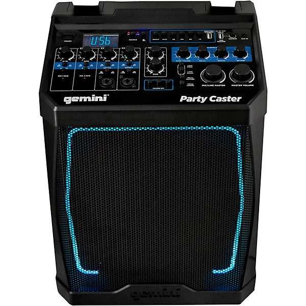 Gemini Sound KP-800PRO karaoke PA speaker with wireless mics — 200W peak, 8" woofer, 2 UHF wireless mics included - Image 6