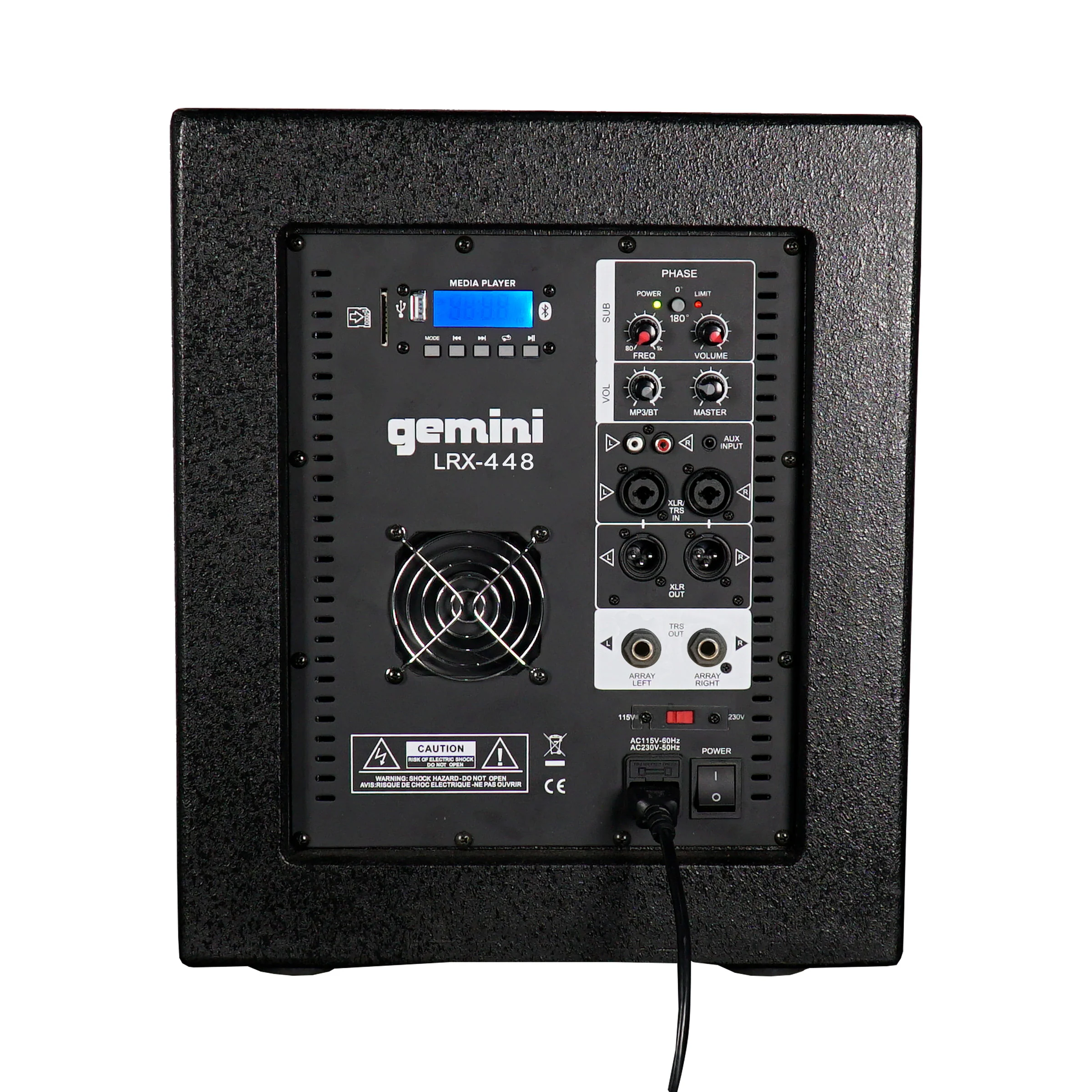 Gemini Sound LRX-448 portable line array PA system — 1000W peak, 12" subwoofer, Bluetooth/USB/SD playback - Image 3