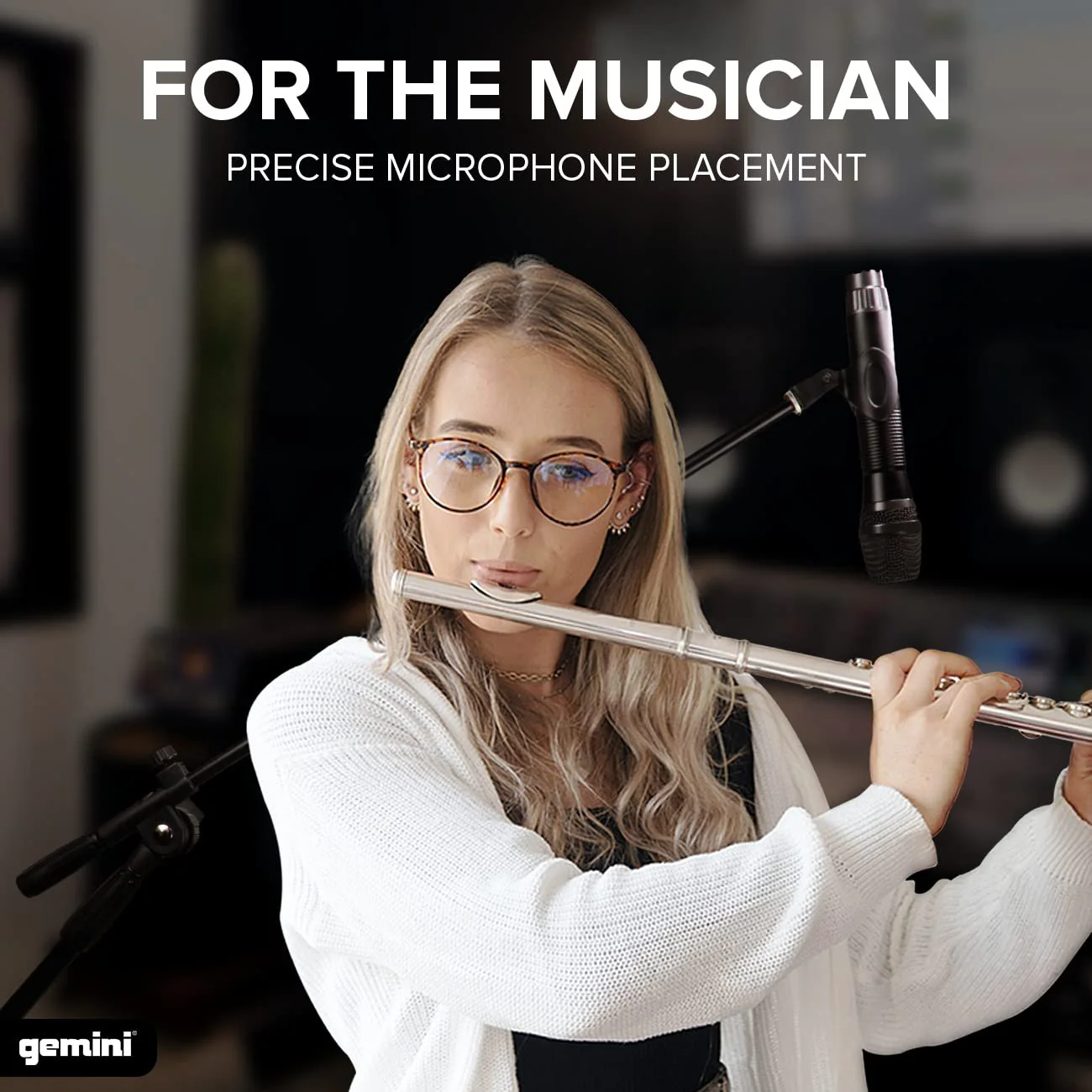 Gemini Sound MBST-01 adjustable tripod boom microphone stand — 42"–87" height, folding legs, mic clip included - Image 5