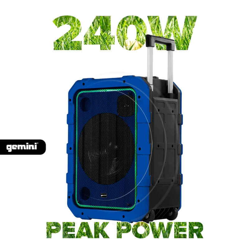 Gemini Sound MPA-2400 rechargeable trolley party speaker — 240W peak, 10" woofer, 18-hr battery - Image 7