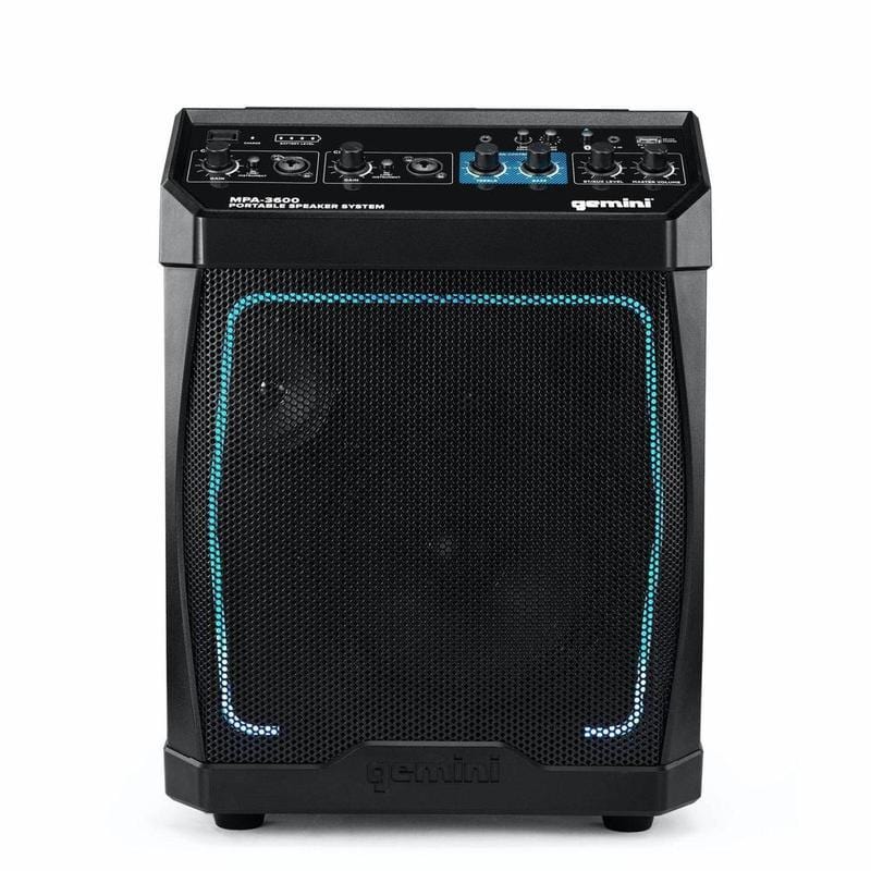 Gemini Sound MPA-3600 portable rechargeable Bluetooth PA speaker — 160W peak, 8" woofer, 30-hr battery - Image 4