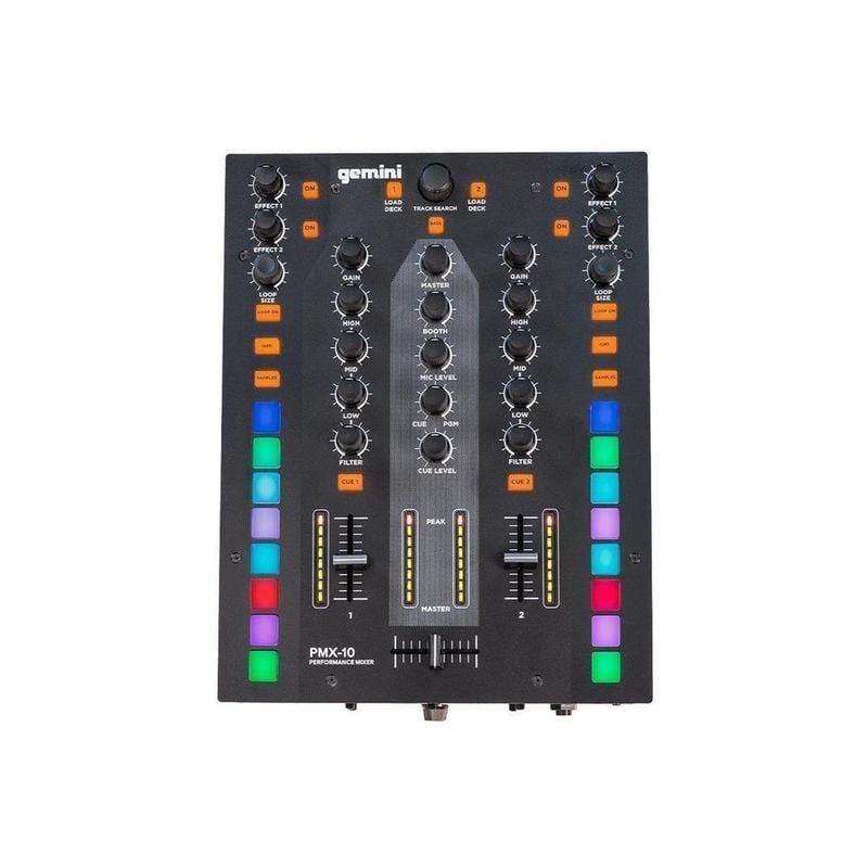 Gemini Sound PMX-10 2-channel DJ mixer and MIDI controller — 16 RGB pads, Innofader-ready crossfader, built-in audio interface - Image 2