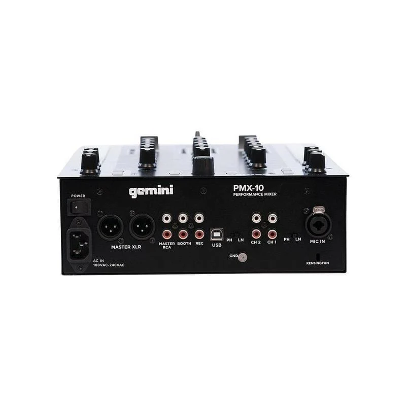 Gemini Sound PMX-10 2-channel DJ mixer and MIDI controller — 16 RGB pads, Innofader-ready crossfader, built-in audio interface - Image 4