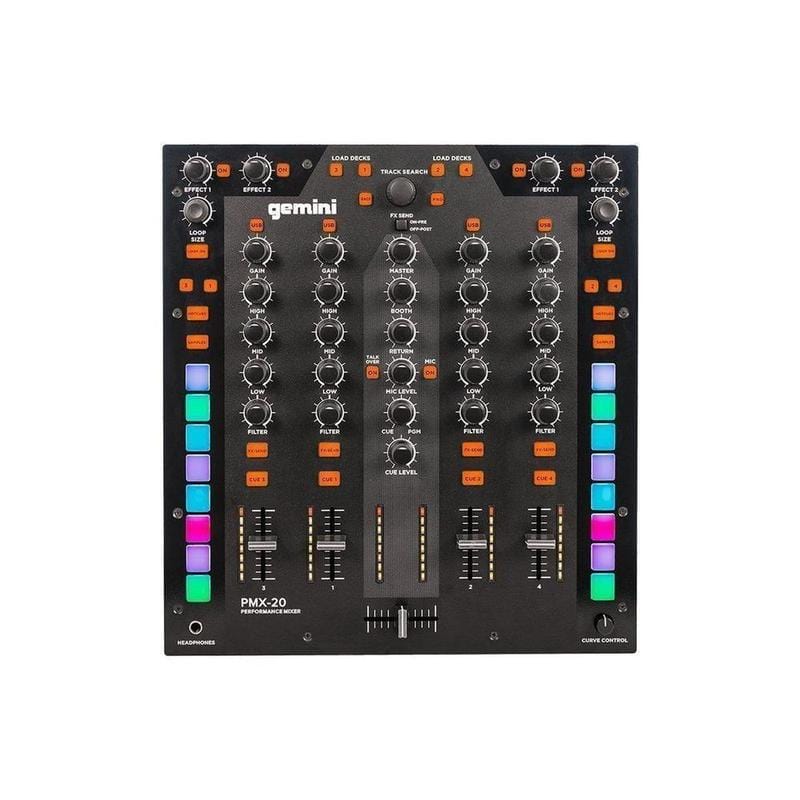 Gemini Sound PMX-20 4-channel DJ mixer and MIDI controller — 16 RGB pads, Innofader-ready crossfader, built-in 4-channel audio interface - Image 3