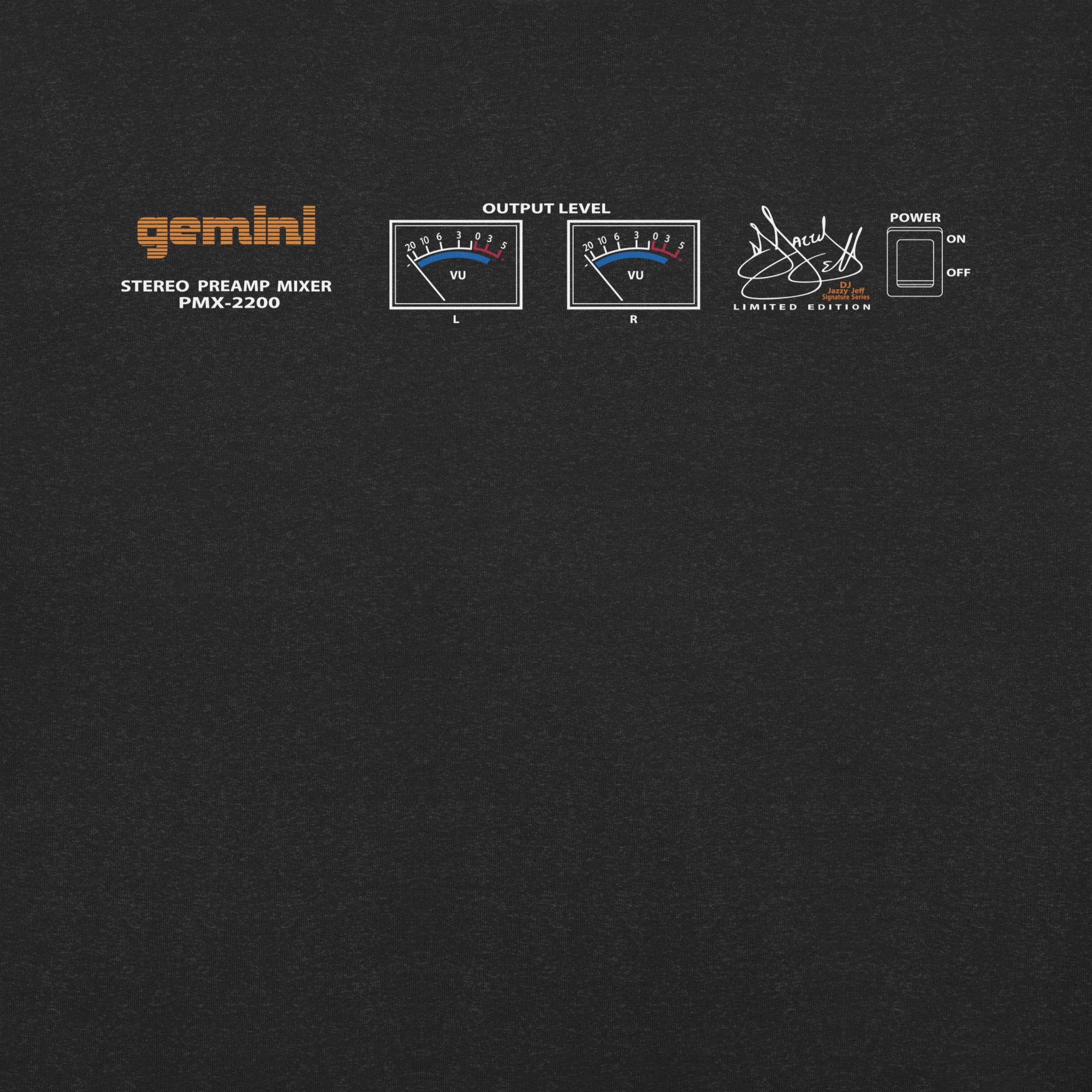 Gemini Sound PMX-2200 Vintage Mixer Tee - DJ Jazzy Jeff Signature Edition - Image 4