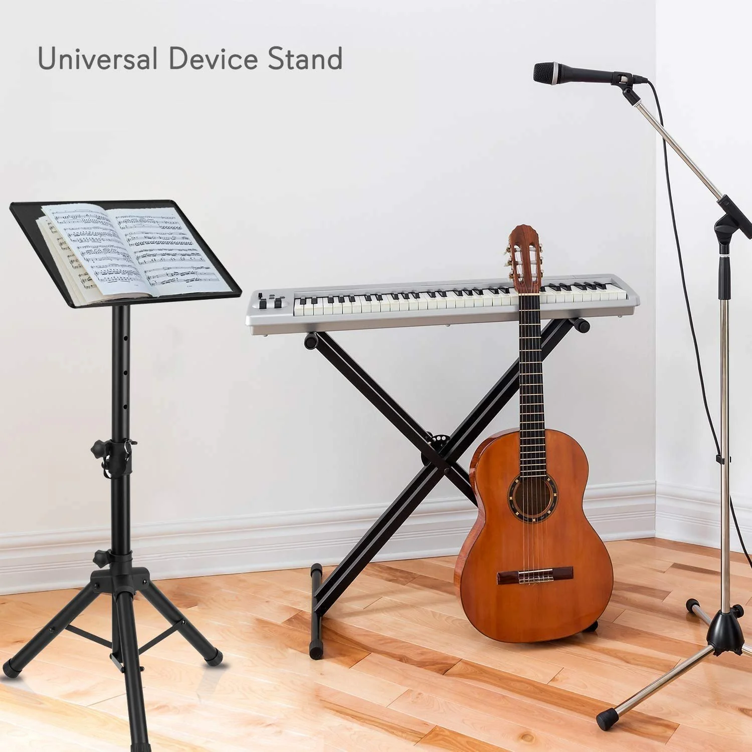 Gemini Sound PST-01 adjustable tripod device stand — 32"–65" height, steel construction, folds flat for transport - Image 4