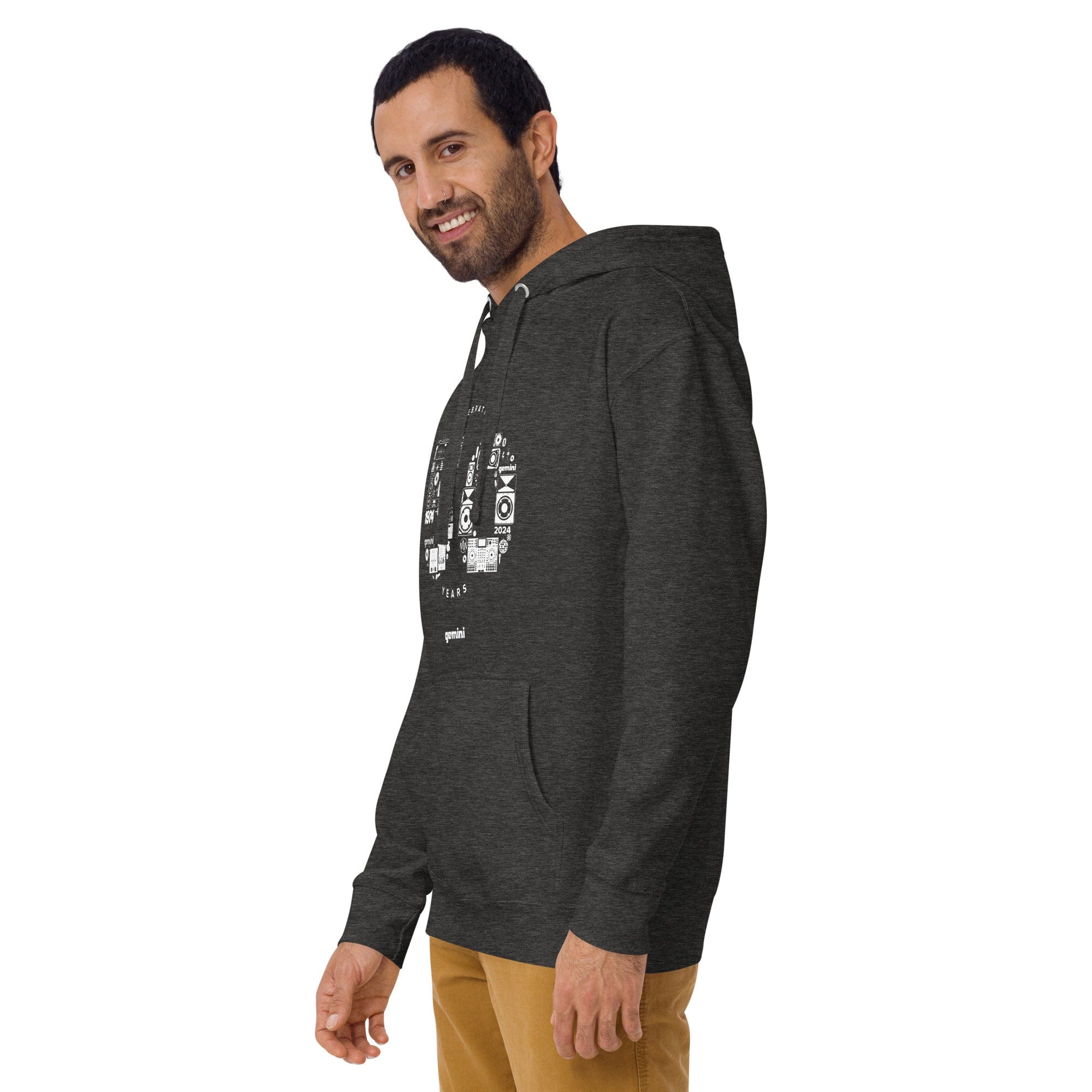 Gemini Sound Cotton Pullover Hoodie - Soft Streetwear with Pouch Pocket - Image 10