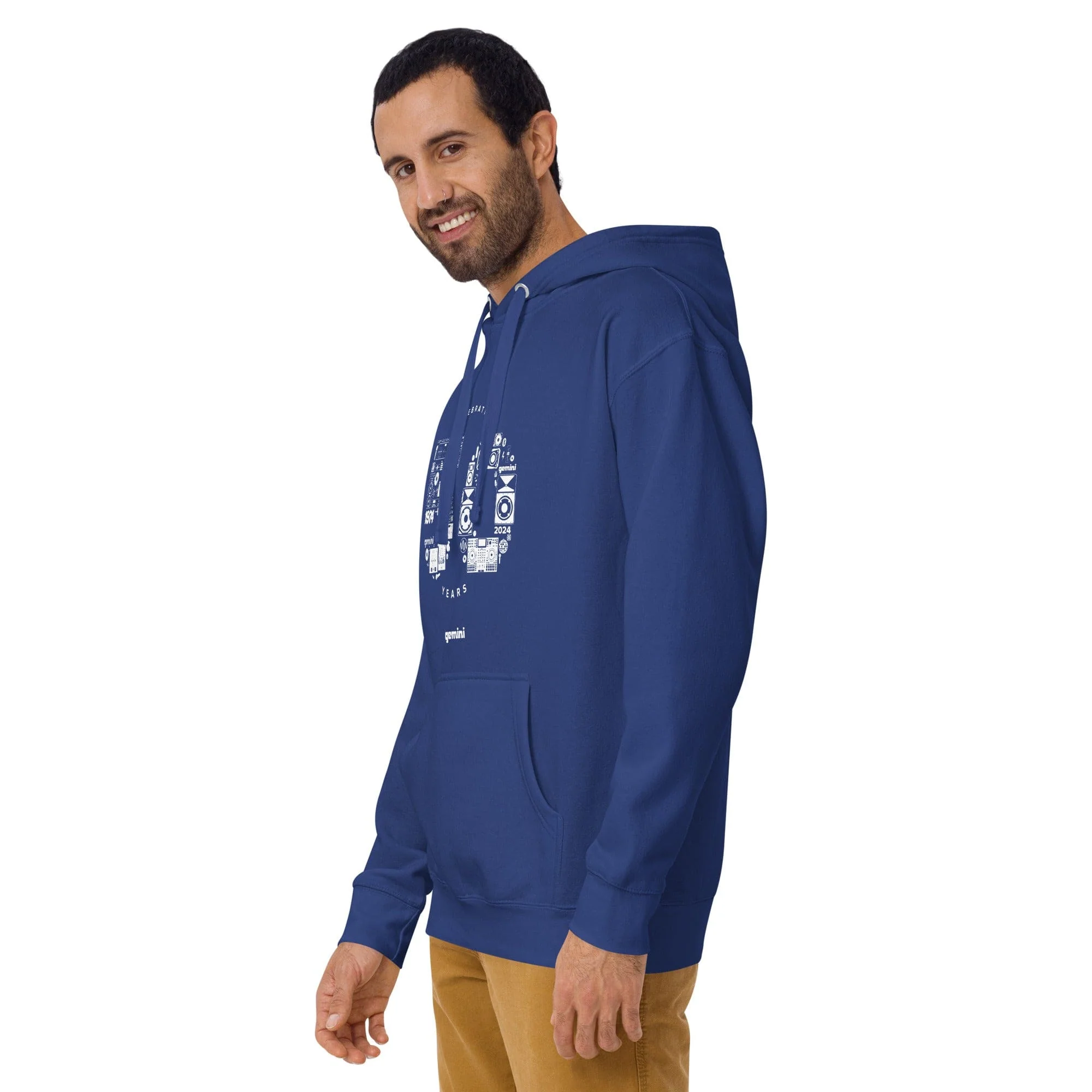 Gemini Sound Cotton Pullover Hoodie - Soft Streetwear with Pouch Pocket - Image 12
