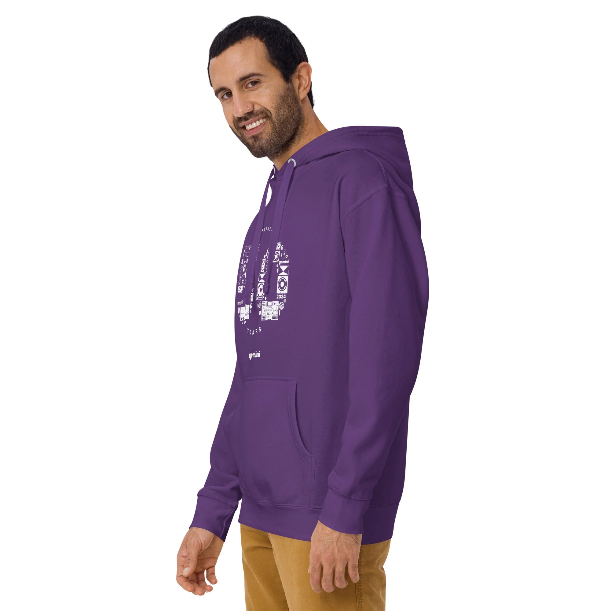 Gemini Sound Cotton Pullover Hoodie - Soft Streetwear with Pouch Pocket - Image 14