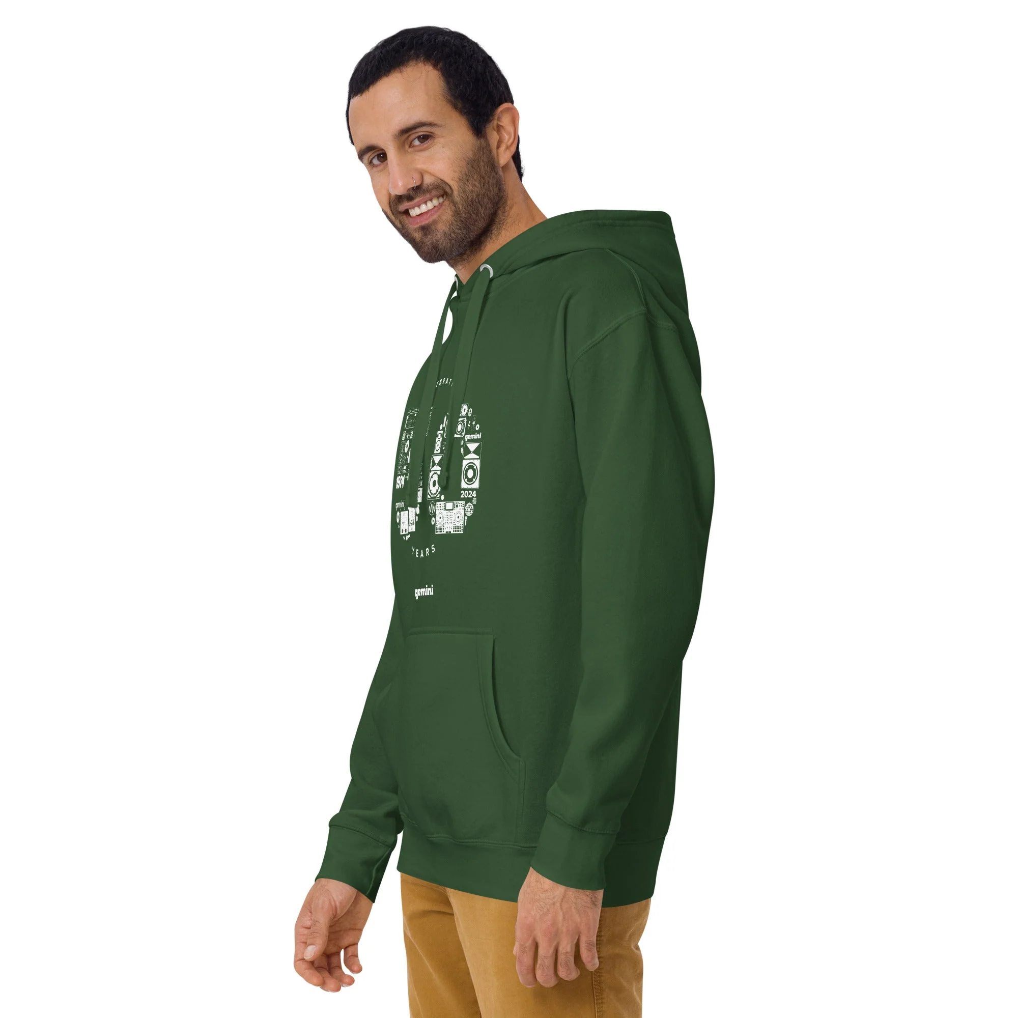 Gemini Sound Cotton Pullover Hoodie - Soft Streetwear with Pouch Pocket - Image 16