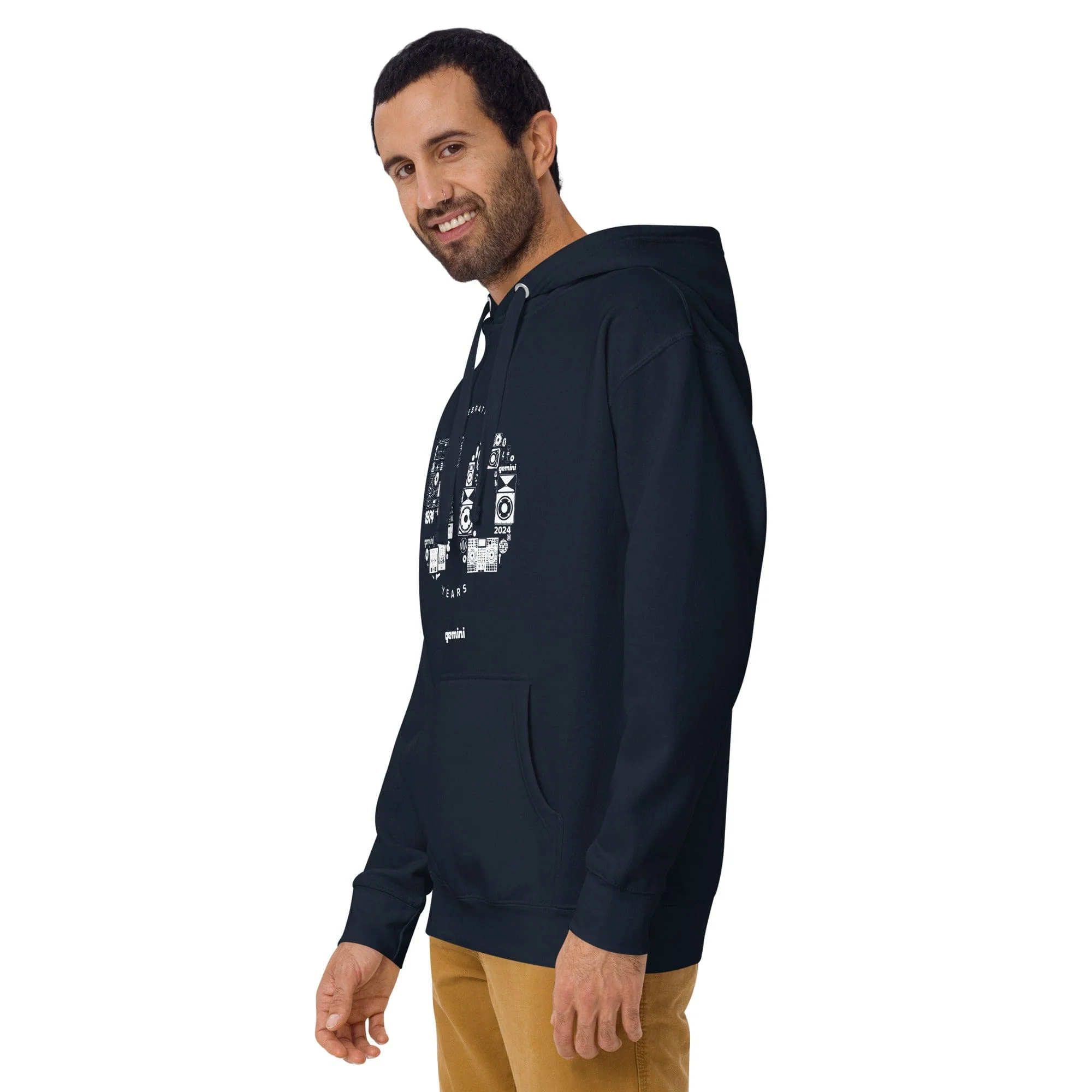 Gemini Sound Cotton Pullover Hoodie - Soft Streetwear with Pouch Pocket - Image 6