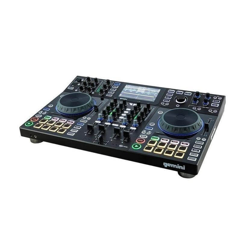 Gemini Sound SDJ-4000 standalone DJ console — 4-channel mixer, dual decks, 7" HD display