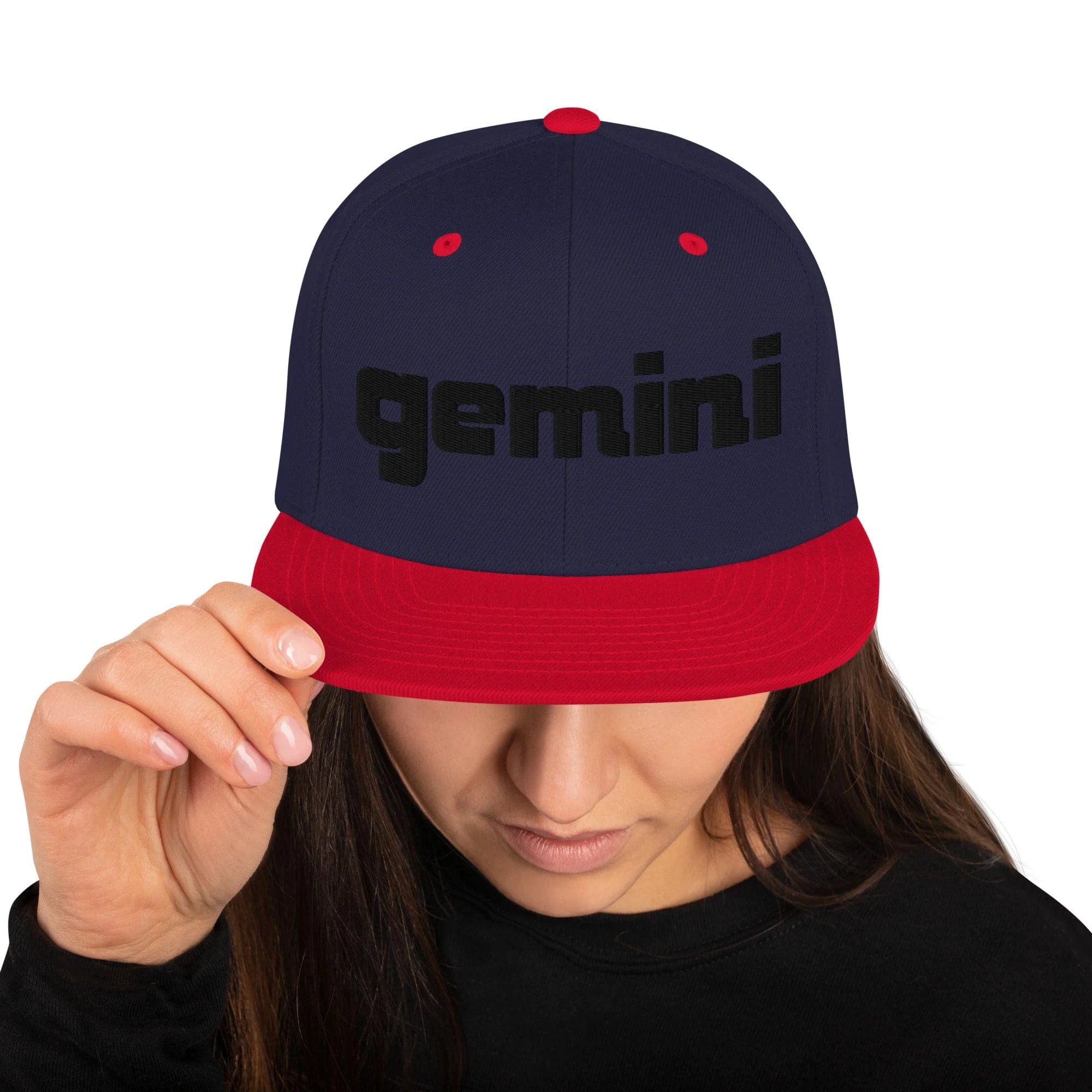 Gemini Sound Snapback Hat - Acrylic Wool Blend 6-Panel Classic - Image 12