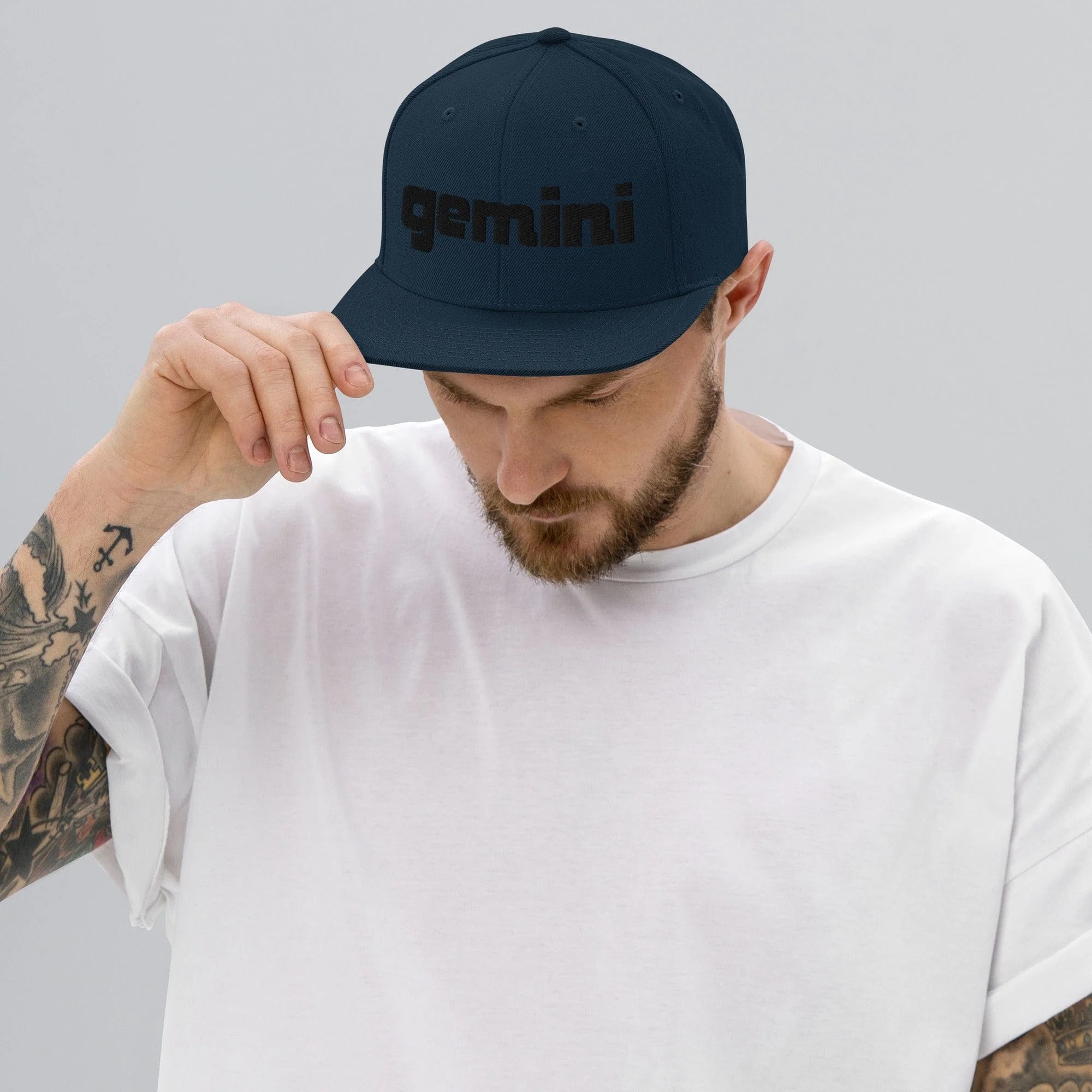 Gemini Sound Snapback Hat - Acrylic Wool Blend 6-Panel Classic - Image 3