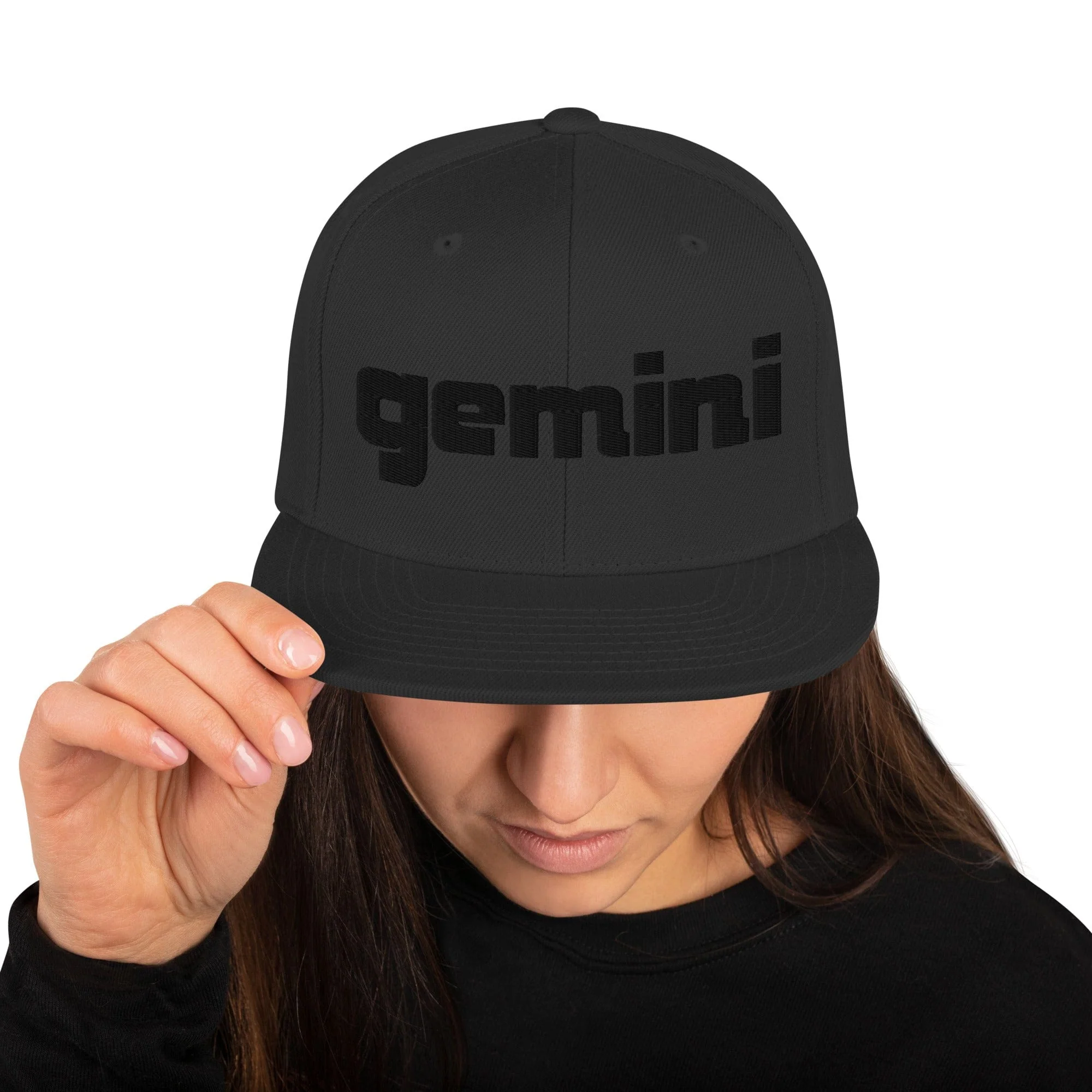 Gemini Sound Snapback Hat - Acrylic Wool Blend 6-Panel Classic - Image 4