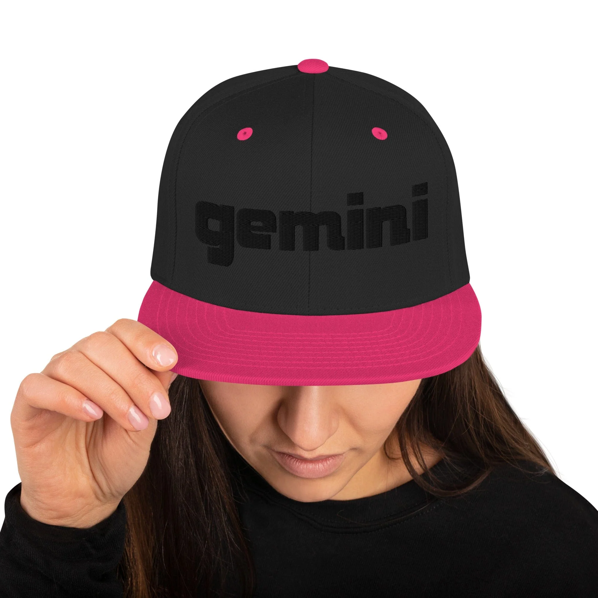 Gemini Sound Snapback Hat - Acrylic Wool Blend 6-Panel Classic - Image 6