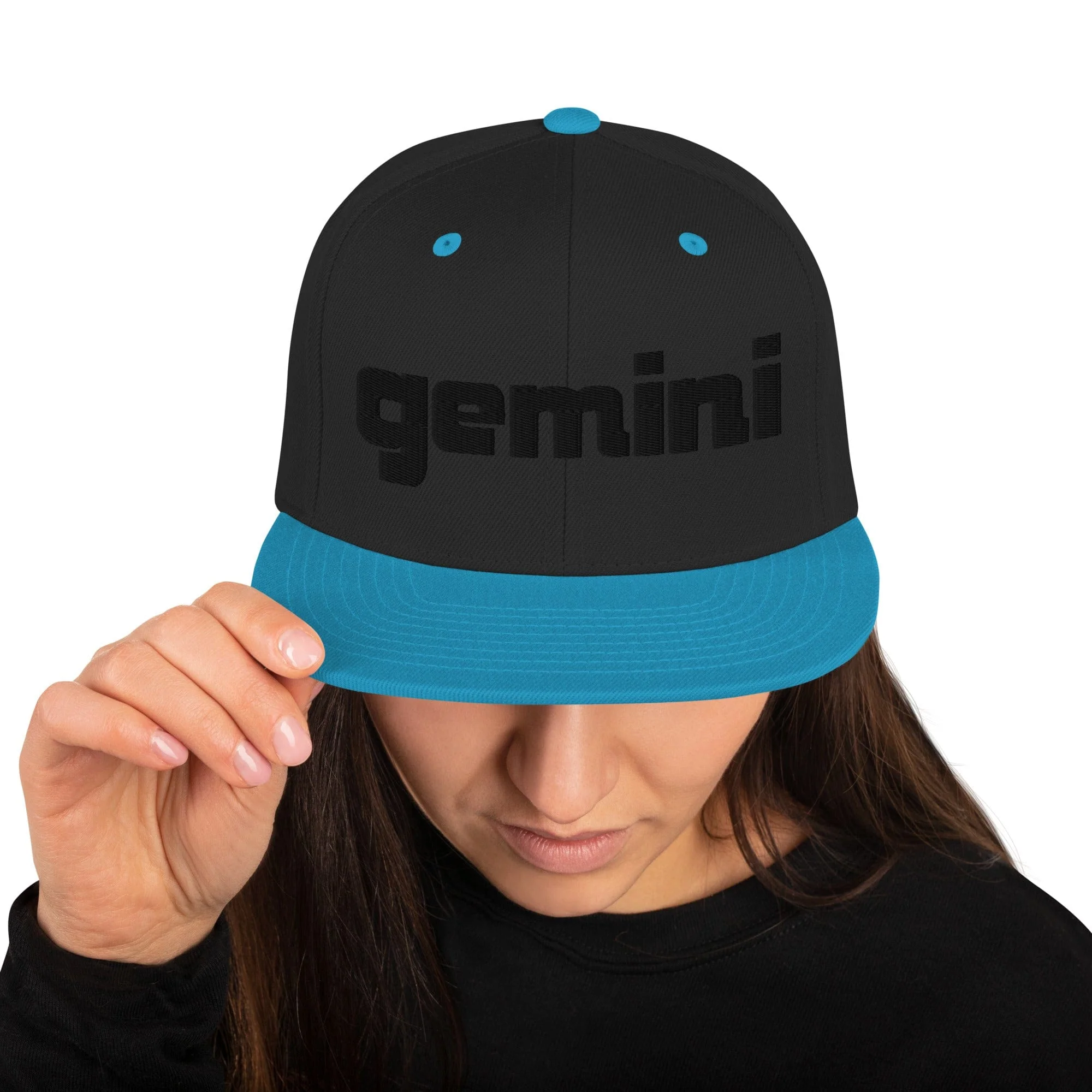 Gemini Sound Snapback Hat - Acrylic Wool Blend 6-Panel Classic - Image 7
