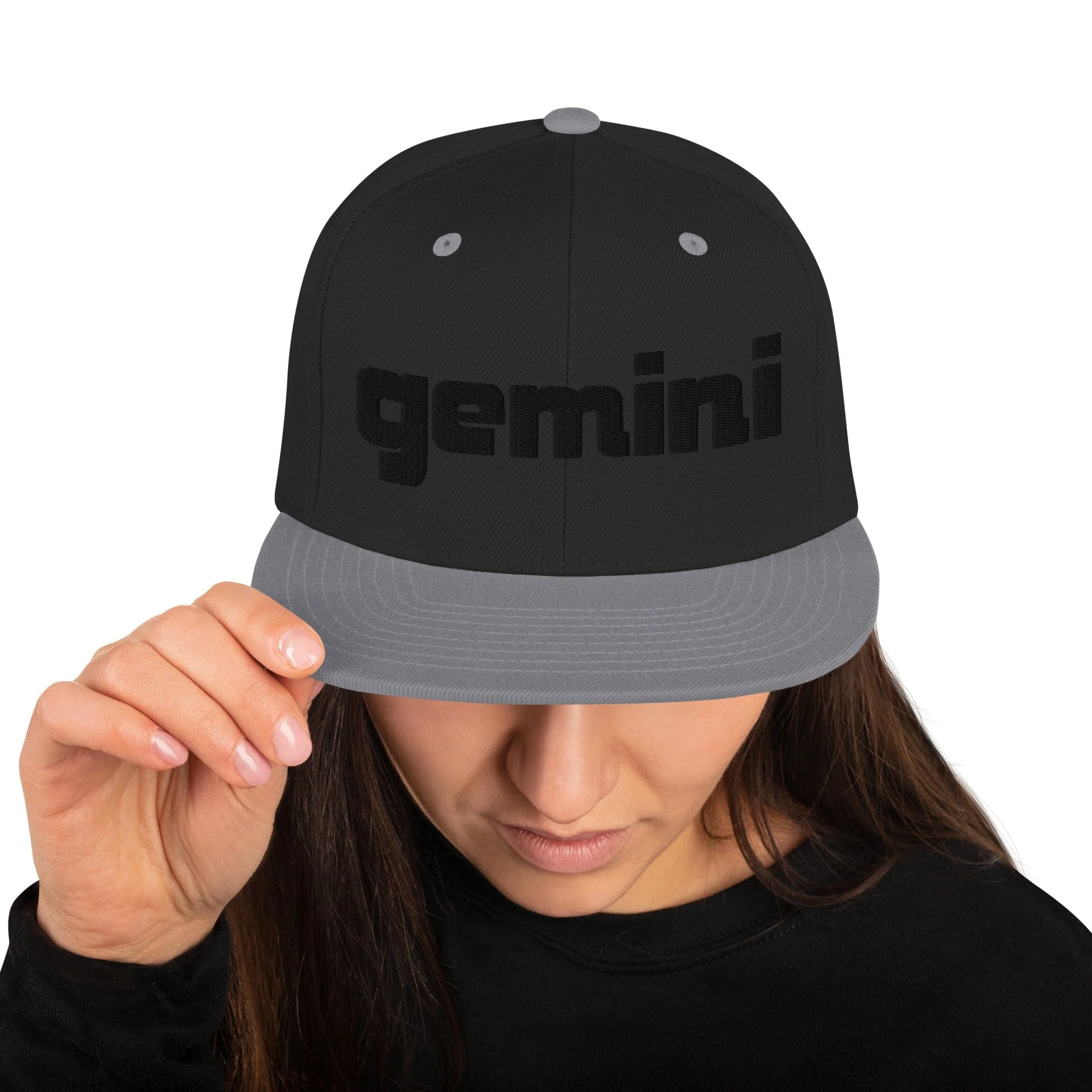 Gemini Sound Snapback Hat - Acrylic Wool Blend 6-Panel Classic - Image 8