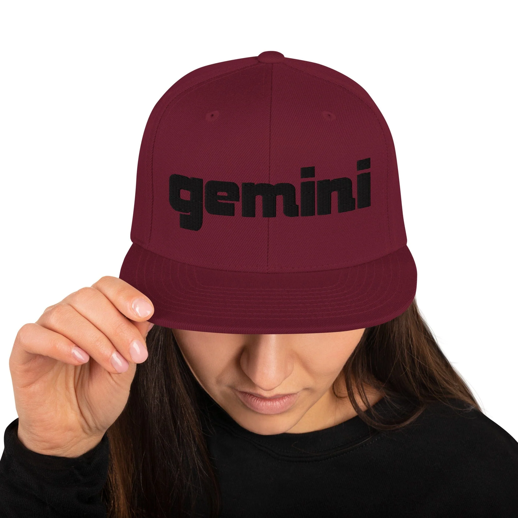 Gemini Sound Snapback Hat - Acrylic Wool Blend 6-Panel Classic - Image 9