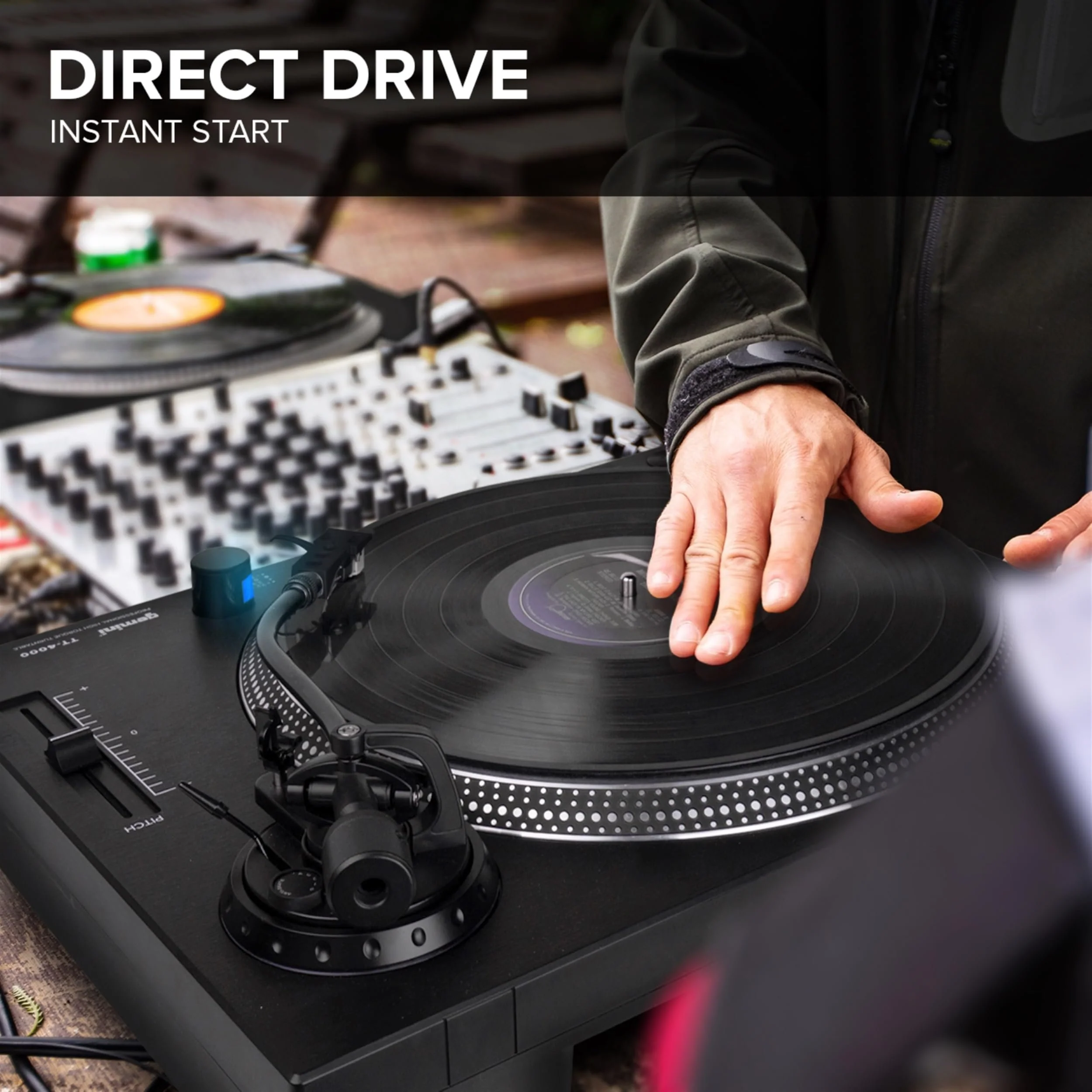 Gemini Sound TT-4000 high-torque direct-drive DJ turntable with USB — 33/45/78 RPM, ±10% pitch, die-cast aluminum platter - Image 2