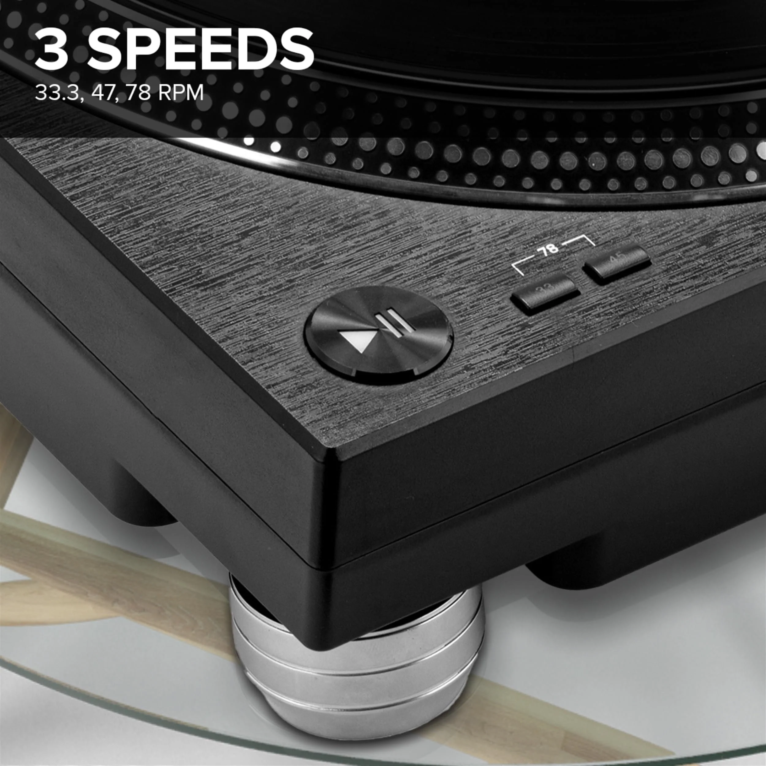 Gemini Sound TT-4000 high-torque direct-drive DJ turntable with USB — 33/45/78 RPM, ±10% pitch, die-cast aluminum platter - Image 8