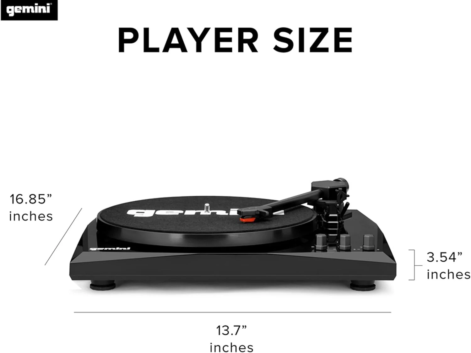 Gemini Sound TT-900 stereo turntable system with Bluetooth and speakers — 3-speed belt drive, 2x 50W stereo speakers, Bluetooth 5.0 - Image 10