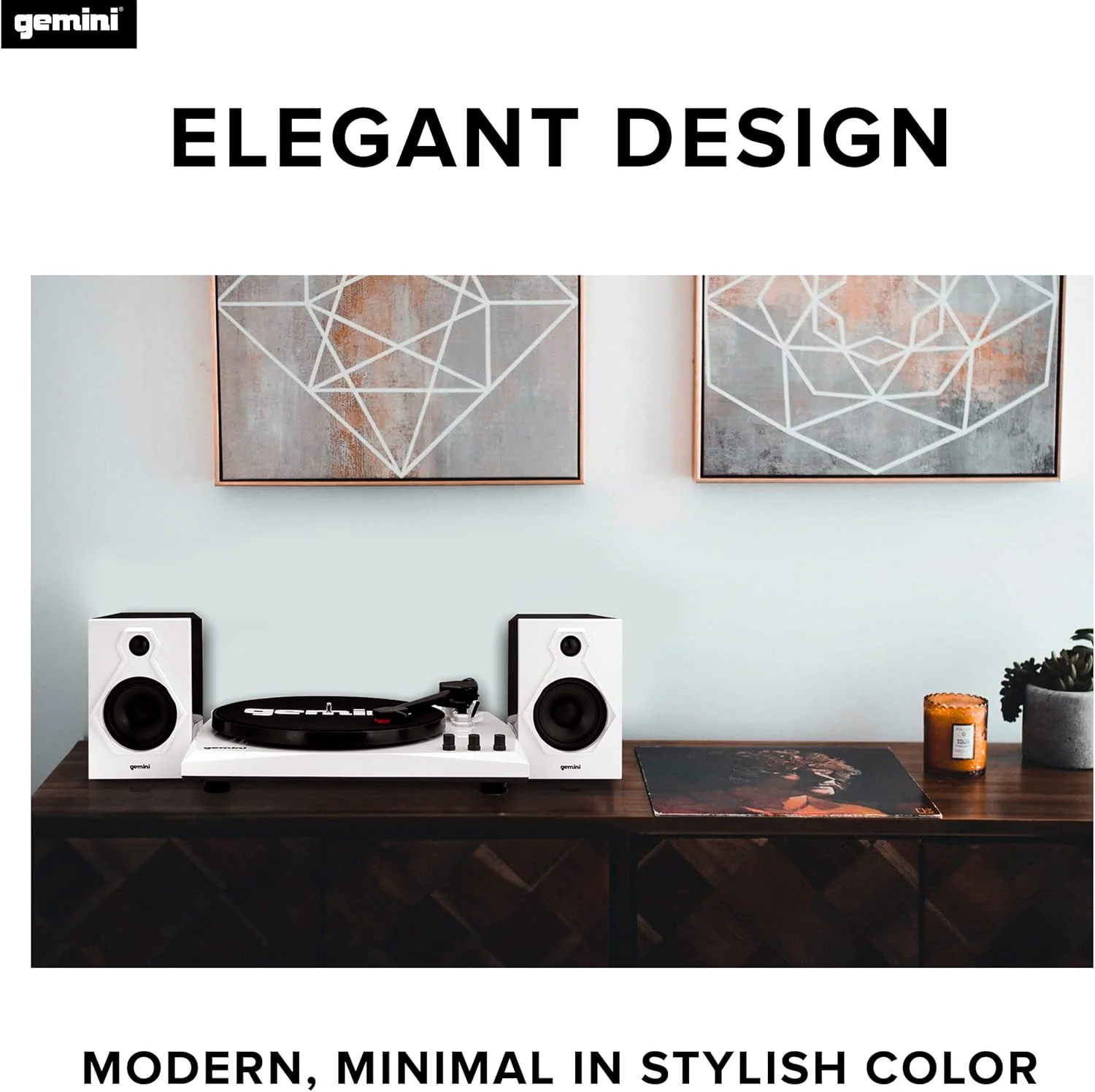 Gemini Sound TT-900 stereo turntable system with Bluetooth and speakers — 3-speed belt drive, 2x 50W stereo speakers, Bluetooth 5.0 - Image 12