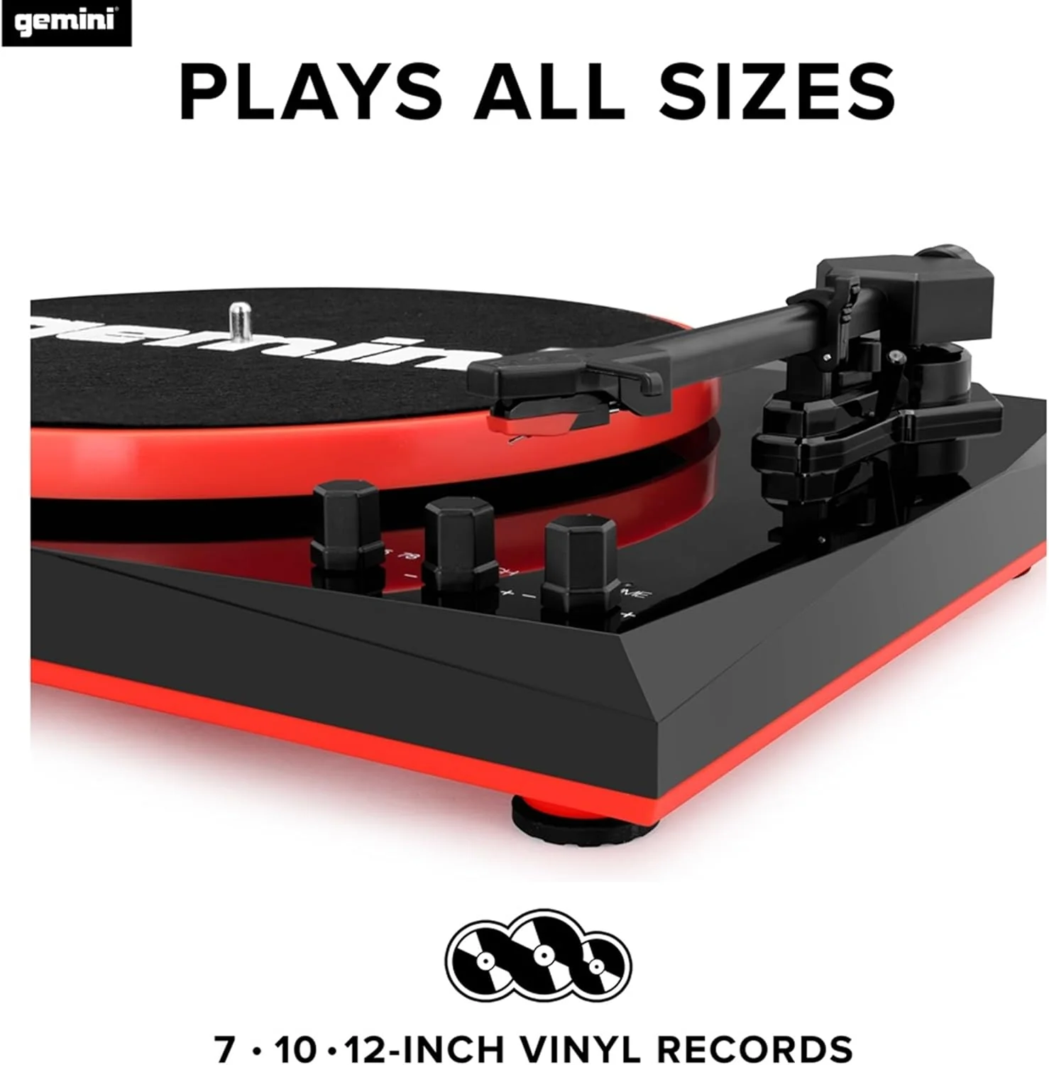 Gemini Sound TT-900 stereo turntable system with Bluetooth and speakers — 3-speed belt drive, 2x 50W stereo speakers, Bluetooth 5.0 - Image 18