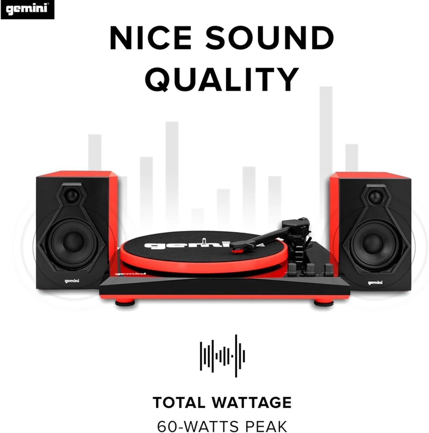 Gemini Sound TT-900 stereo turntable system with Bluetooth and speakers — 3-speed belt drive, 2x 50W stereo speakers, Bluetooth 5.0 - Image 21
