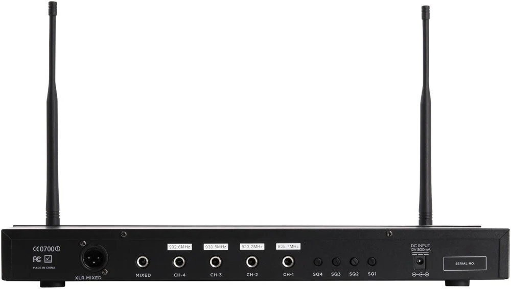 Gemini Sound UHF-04HL 4-channel UHF wireless microphone system — 4 headset/lavalier mics, 150 ft range, 60Hz–18kHz response - Image 3