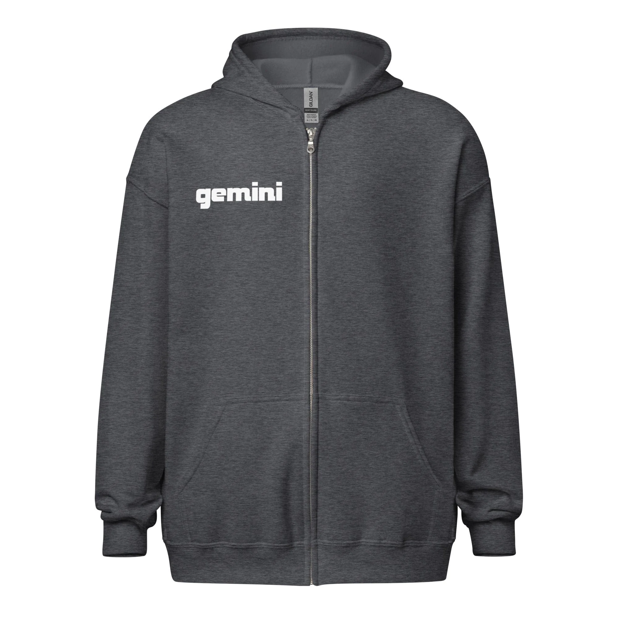 Gemini Sound Heavy Blend Zip Hoodie - 50/50 Cotton Polyester Metal Zipper - Image 5