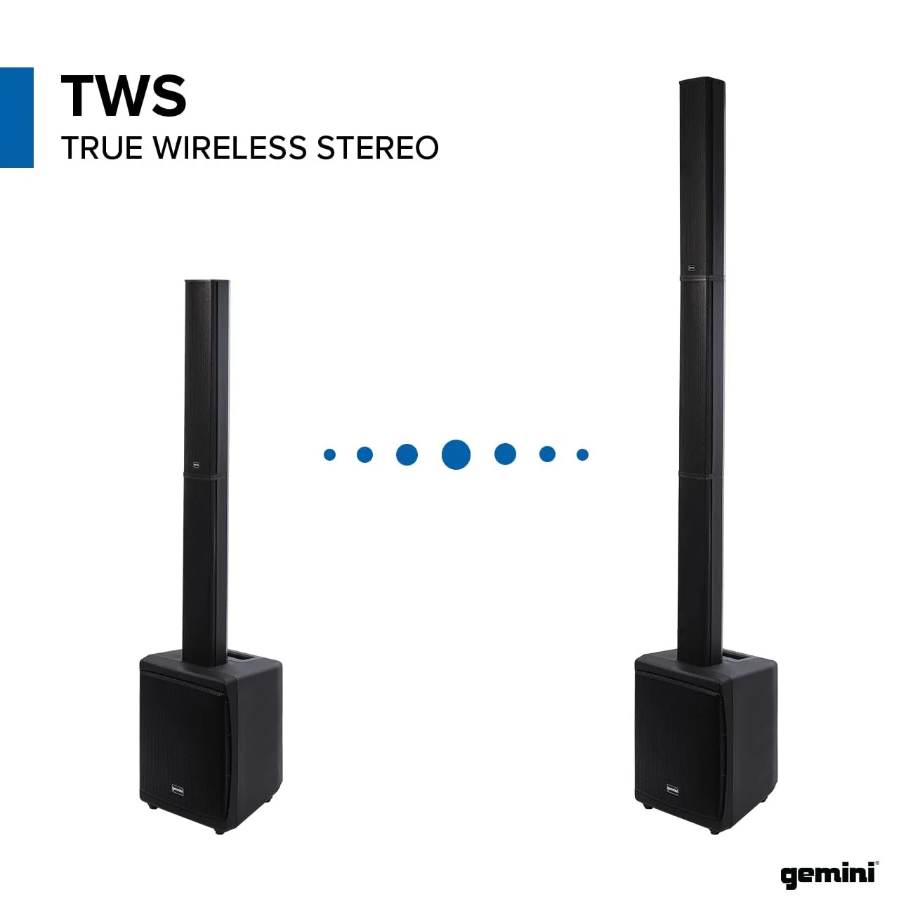 Gemini Sound WRX-843 modular column array PA system — 3000W peak, 8" subwoofer, 78" tower - Image 7