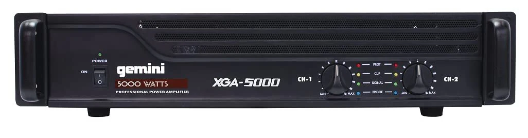 Gemini Sound XGA-5000 professional 2-channel power amplifier — 2x 550W RMS at 4Ω, 1100W bridged, 2U rack - Image 3