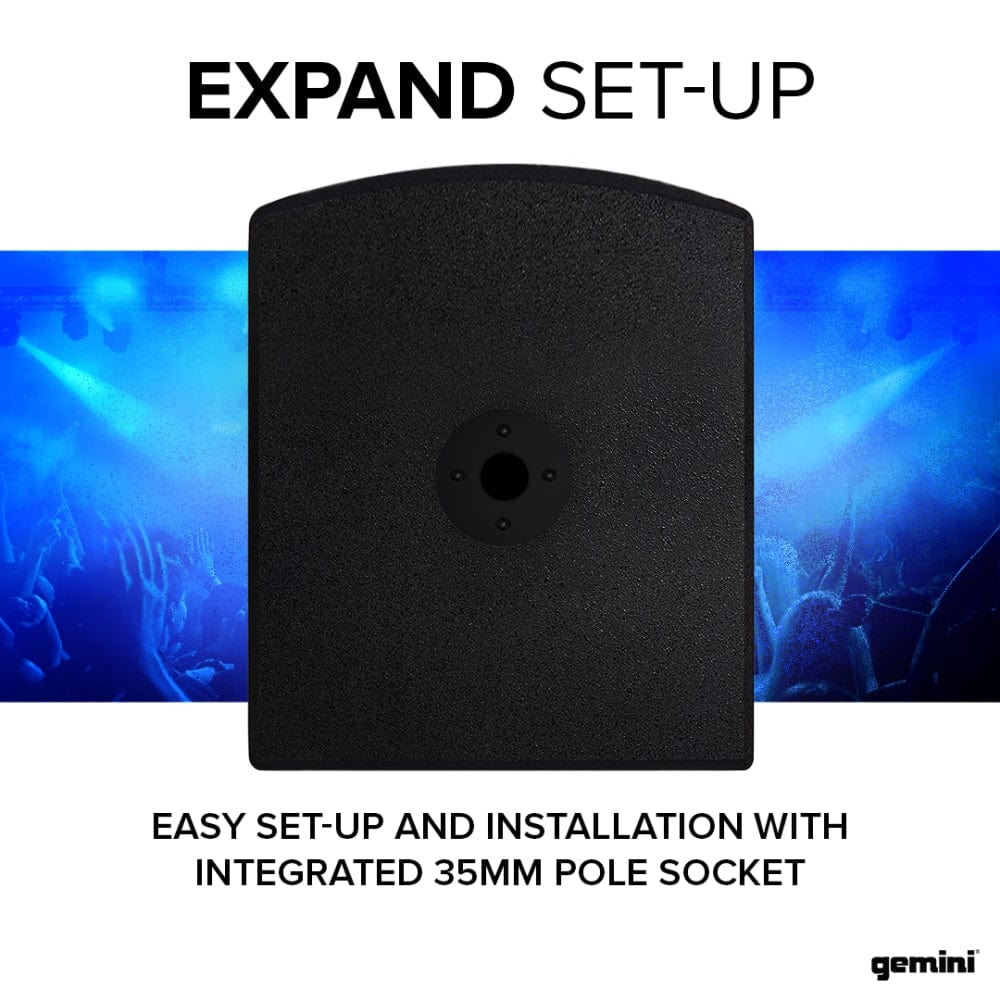 Gemini Sound ZRX-S15P powered front-firing PA subwoofer — 2600W peak, 15" driver, 123 dB max SPL - Image 8